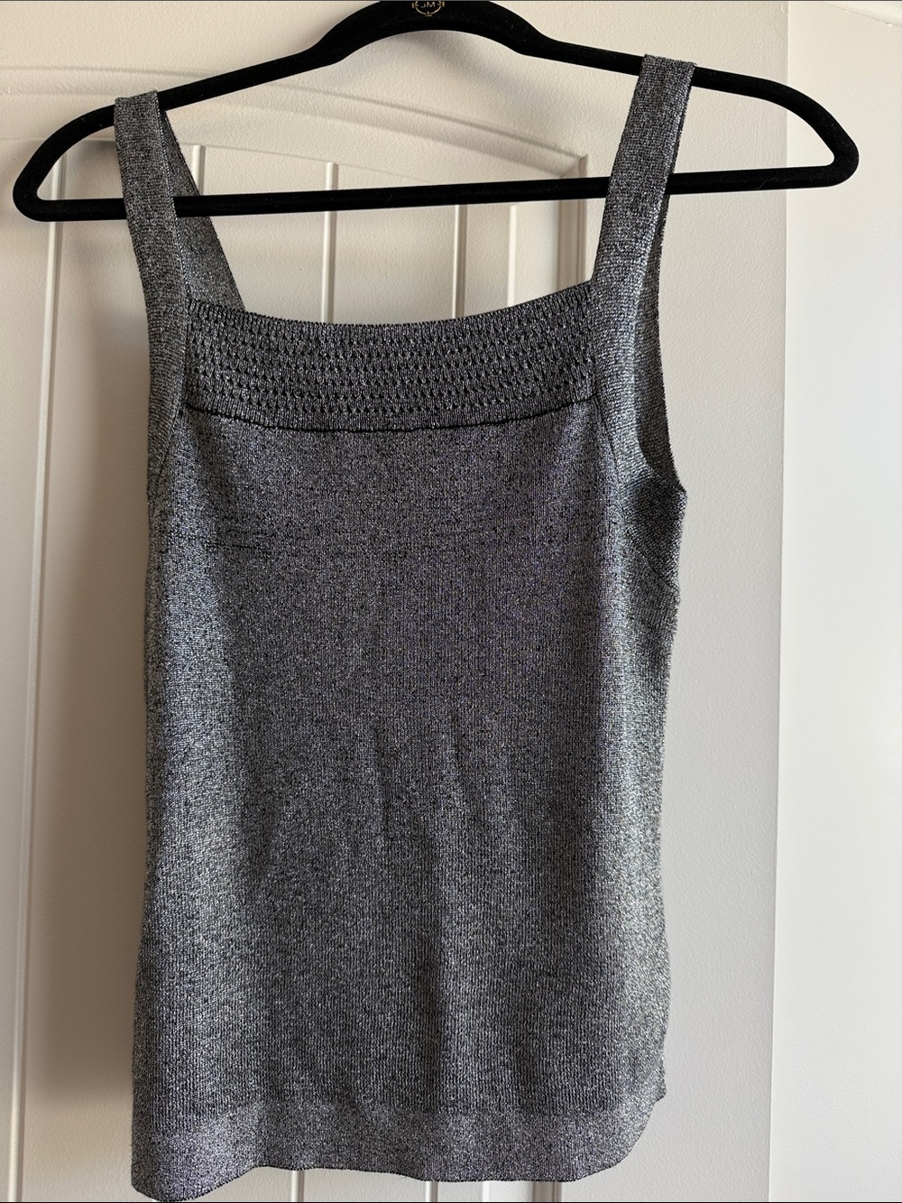 Splendid Silver Metallic Square-Neck Tank